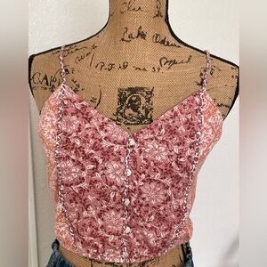 American Eagle Outfitters Red Floral Camisole